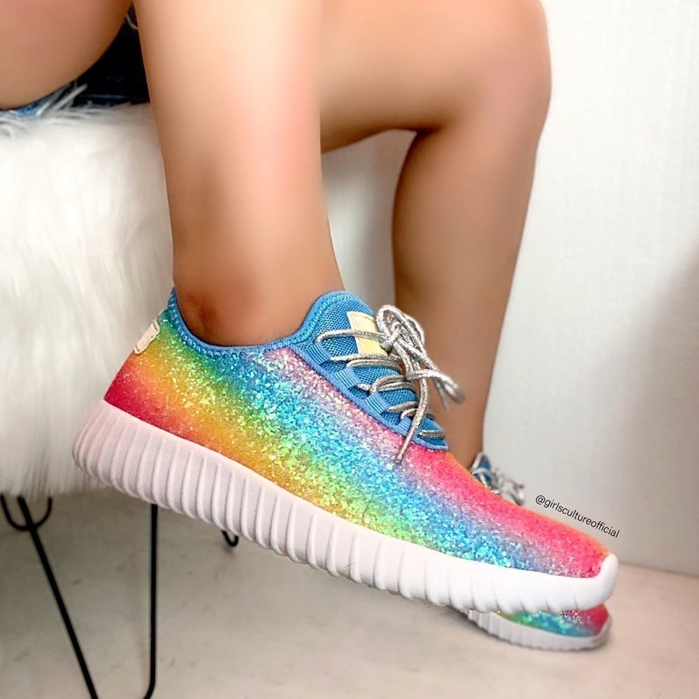 Women’s Rainbow Shimmery Sneakers